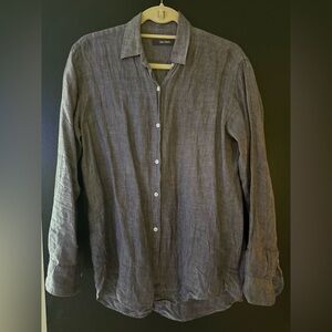 Jac + Jack Australia Linen Chambray Button Down Shirt SMALL /$350